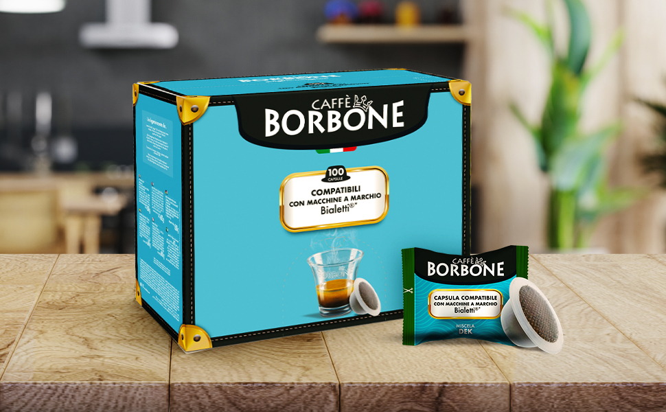 Кава в капсулах Caffè Borbone Rote Mischung (декафеїнація), сумісна з кавомашинами Bialetti, 100 шт