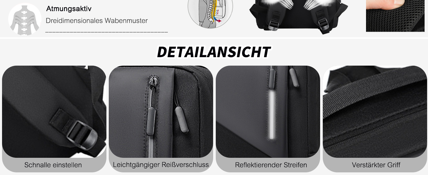 Рюкзак для ноутбука FANDARE: чоловічий/жіночий, для роботи, подорожей, навчання. USB-порт, багатоколірний, для бізнесу, роботи, відпочинку, активного відпочинку.