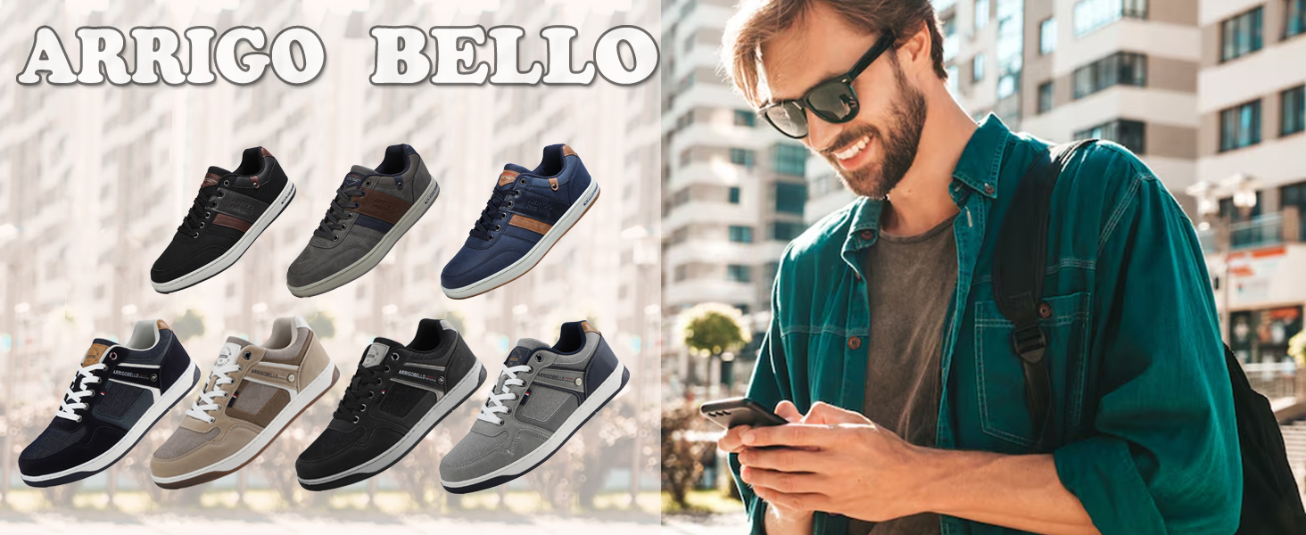 ARRIGO BELLO Кросівки для чоловіків: спортивні, класичні, для ходьби. Матеріал: штучна шкіра (PU). Розміри 41-46. Колір: синій.