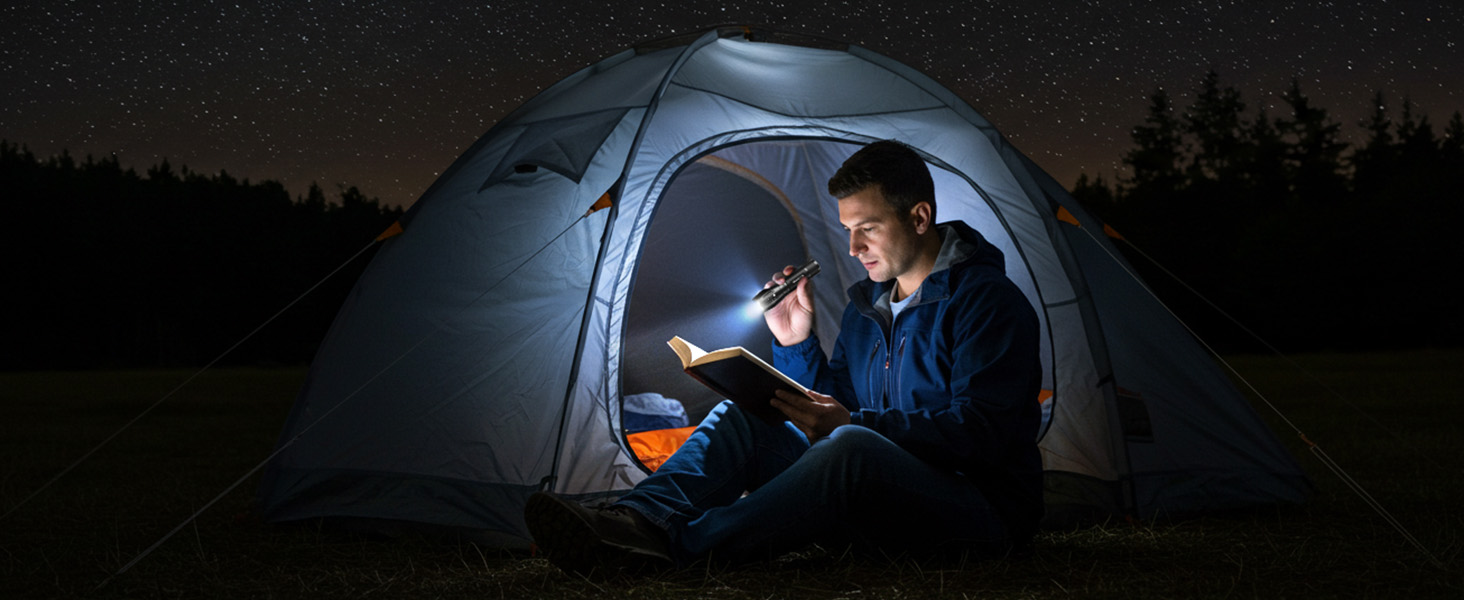 LED ліхтарик Gearlite 2 шт., 2000 люмен, 5 режимів, IP65, водонепроникний, для кемпінгу, туризму, дітей, чорний