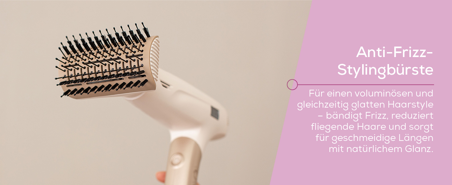 Фен для волосся Beurer HC 150 FusionDry Pro з цифровим двигуном, іонізацією та набором з 4 насадок, складаний дорожній варіант