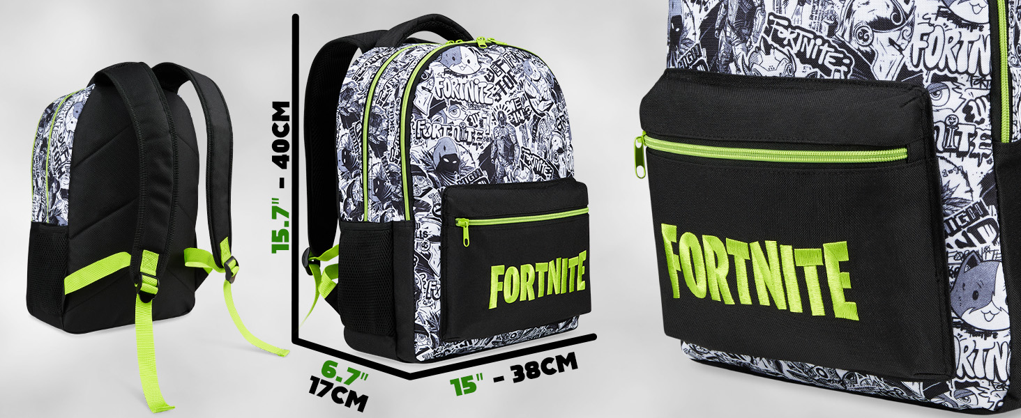 Рюкзак Fortnite для дітей та підлітків: чорний, для школи, спорту та відпочинку. Ідеальний подарунок!
