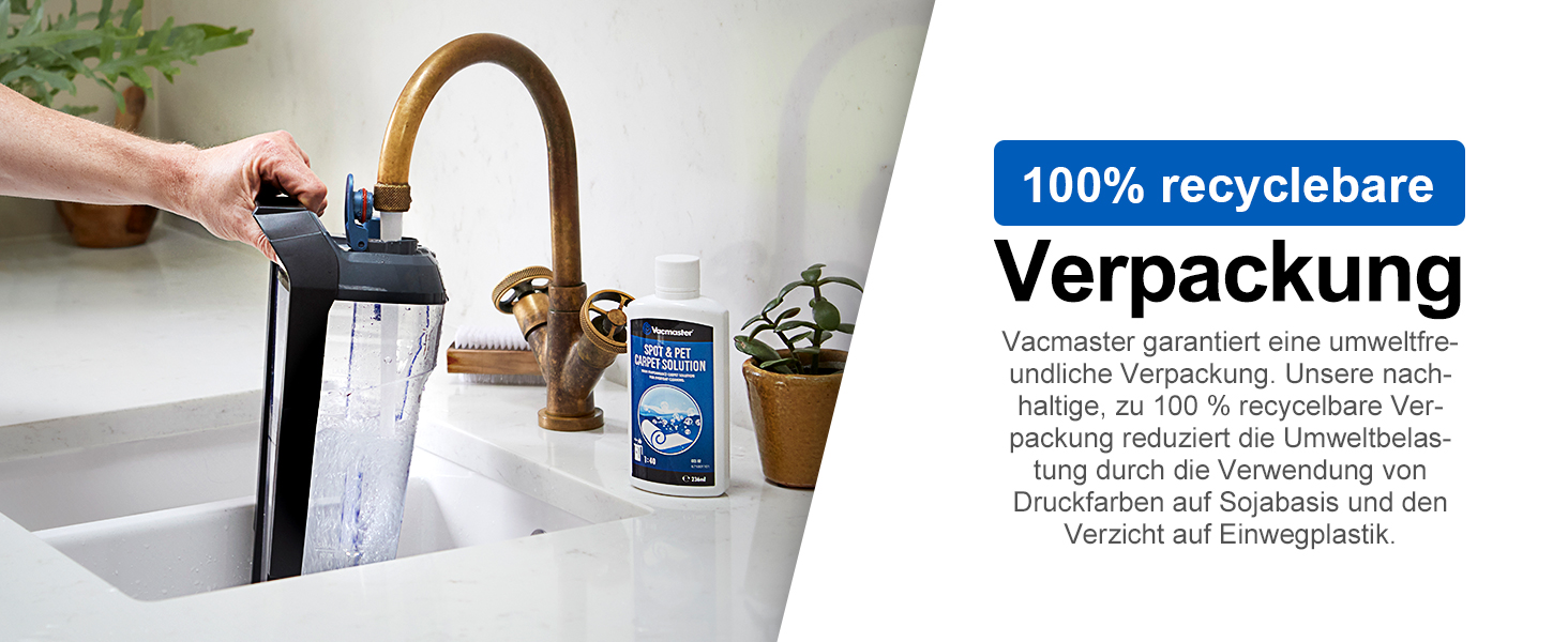 Vacmaster Теперіальний очищувач килимів | Професійні результати | Видаляє бруд та плями | Потужний 750W мотор | Об'єм бака 3,2L | Для килимів, сходи та м'яких меблів