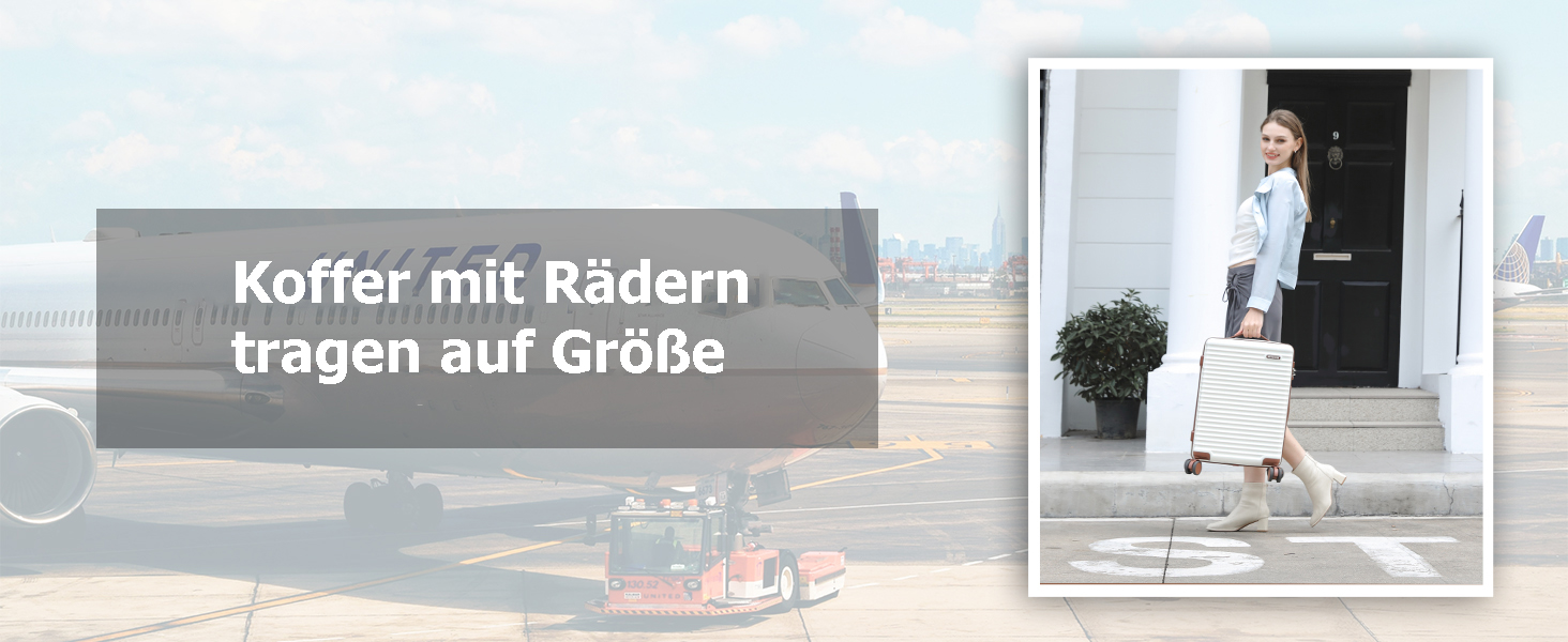 Жорсткий валіза ручної огляду з 4 колесами-спіннерами, TSA-замок, легкий, для подорожей