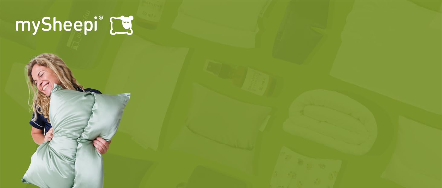 Наволочка mySheepi Home з єгипетської бавовни для ортопедичної подушки, сіра, 60x40 см