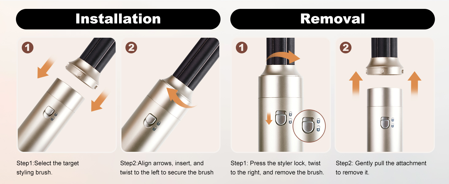 Набір для укладки волосся Souvik 6шт: щітка-фен, плойка, об'єм, сушка - срібло