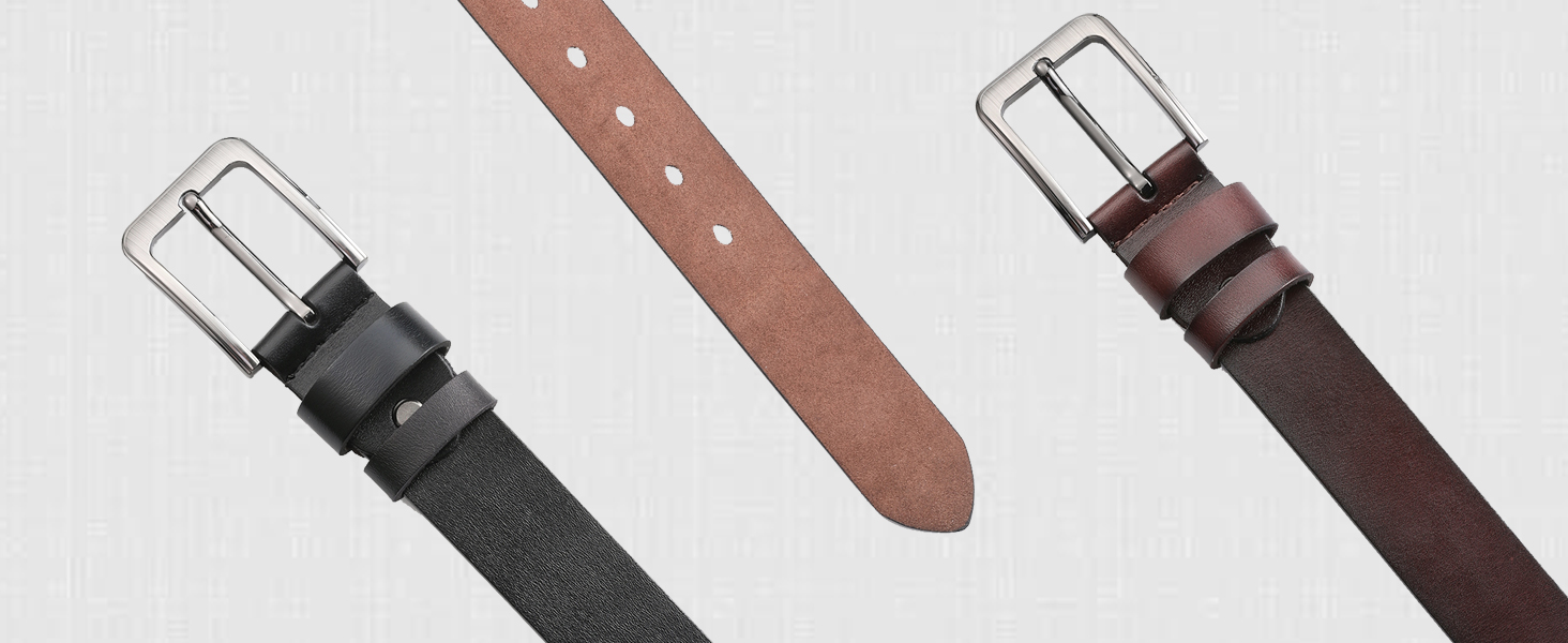 Чоловічий шкіряний ремінь VRLEGEND 110-175 см: повноера шкіра, ширина 38 мм, чорний, для джинсів, бізнес, ретро стилі