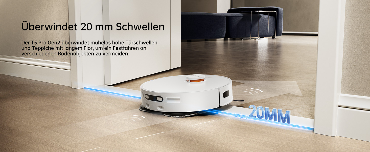 Робот-пилосос JONR T5 Pro Gen 2 з функцією миття, 15000Pa, сушка гарячим повітрям, антизаплутування, LiDAR-навігація, док-станція