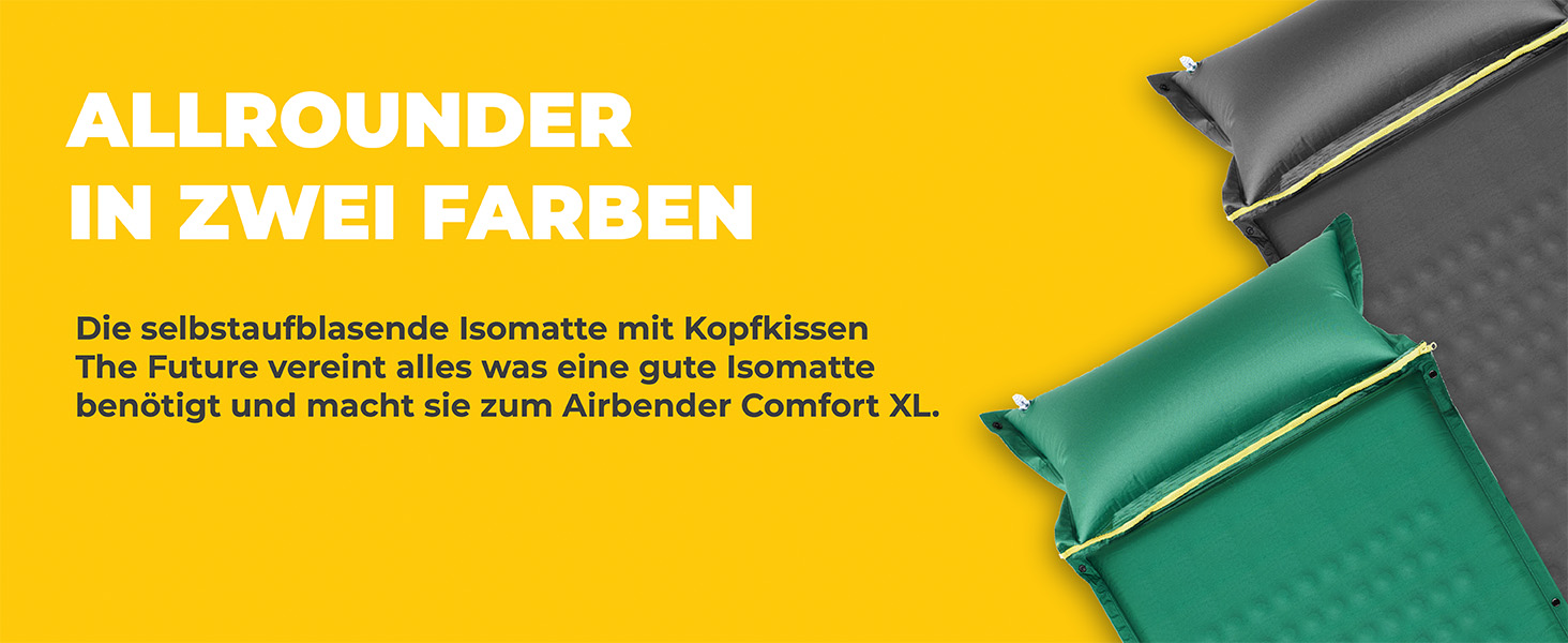Isomatte самонадувна The Future Air Bender Comfort 5см, сіра, для кемпінгу та відпочинку на природі