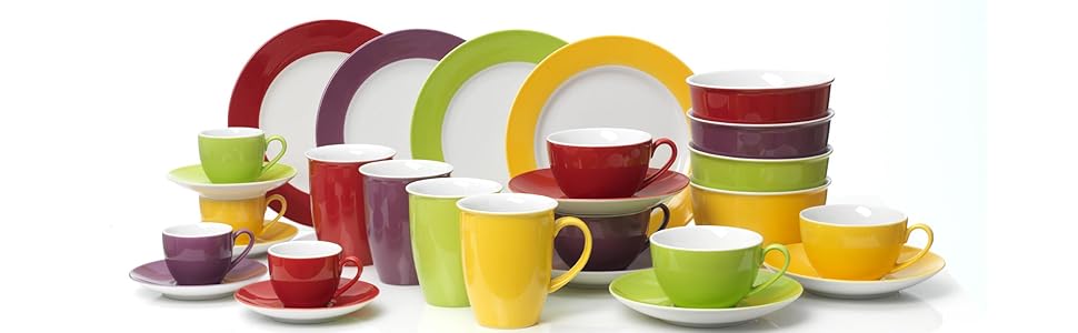 Сервіз столовий Ritzenhoff & Breker Doppio, 8-місний, порцеляна, сірий