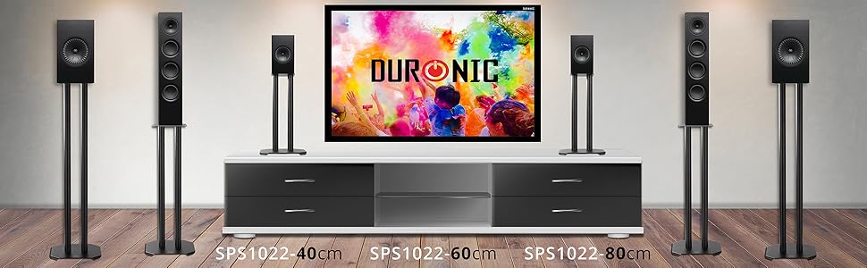 Підставка для колонок Duronic SPS1022/80 – 80 см – з піском – для Hi-Fi/Stereo/Heimkino 5.1