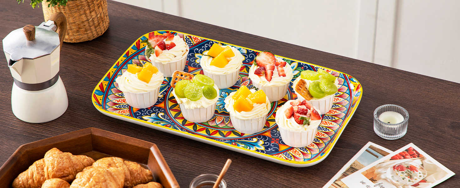 Набір сервіровочних тарілок Vancasso (3 шт.) з порцеляни: сервіровочні, десертні, сніданочні, для тортів