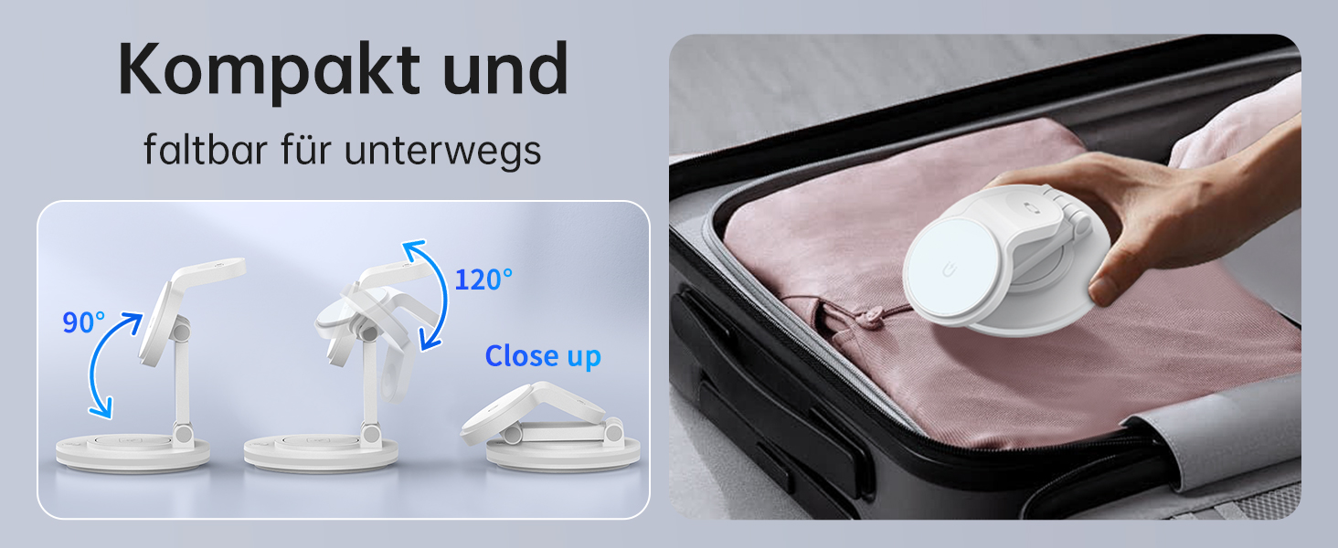 Бездротова зарядка MagSafe 3-в-1: зарядний стан для Apple Watch, iPhone 16/15/14 з нічним світлом, поворотний