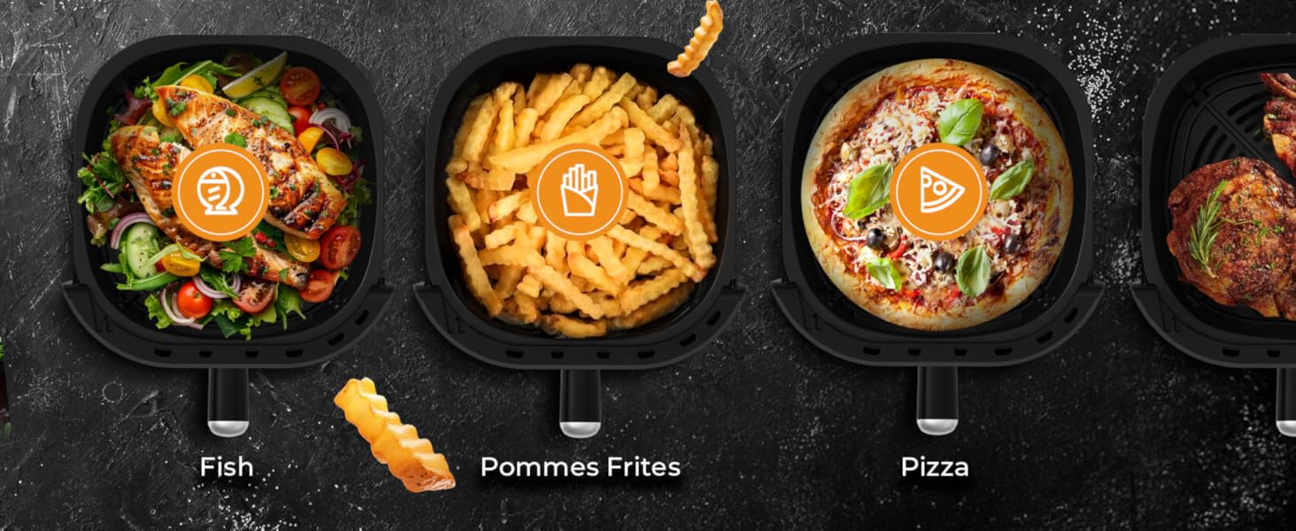 Balter Airfryer XL 5.5л Фритюрниця з оглядовим вікном HL-551T - 12 програм, рецепти