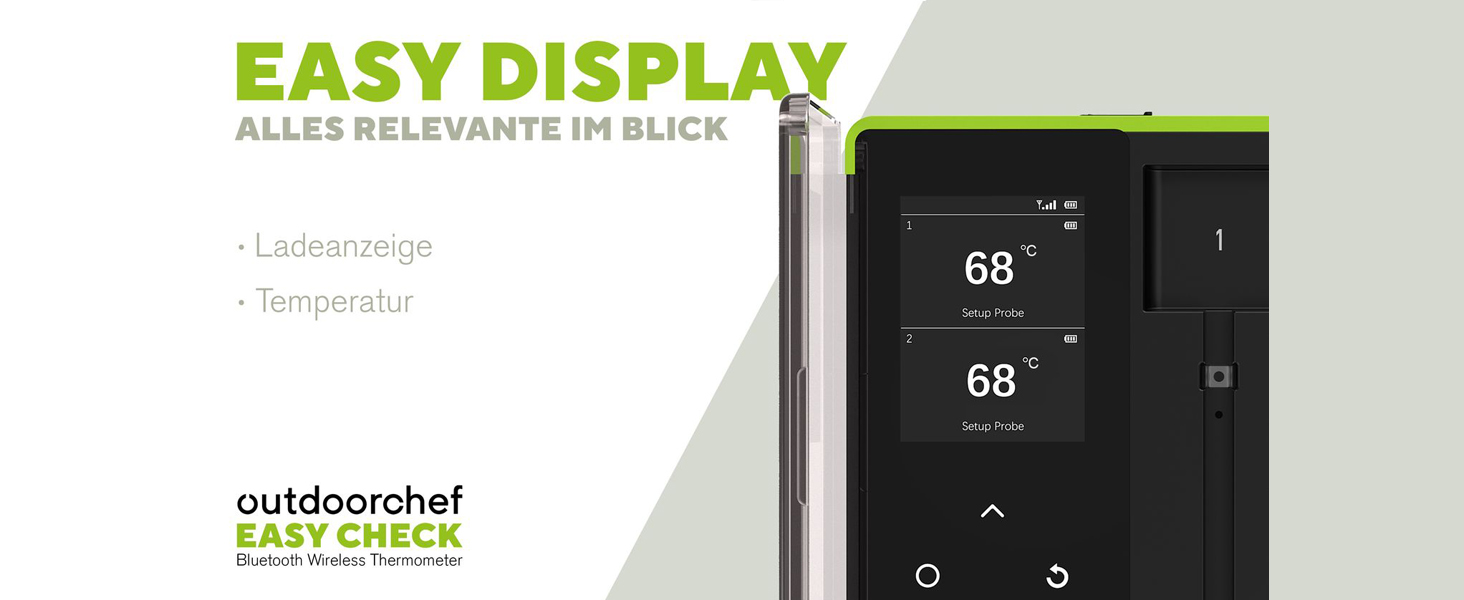Термометр для гриля Outdoorchef Easy Check Bluetooth - бездротовий, двозонний