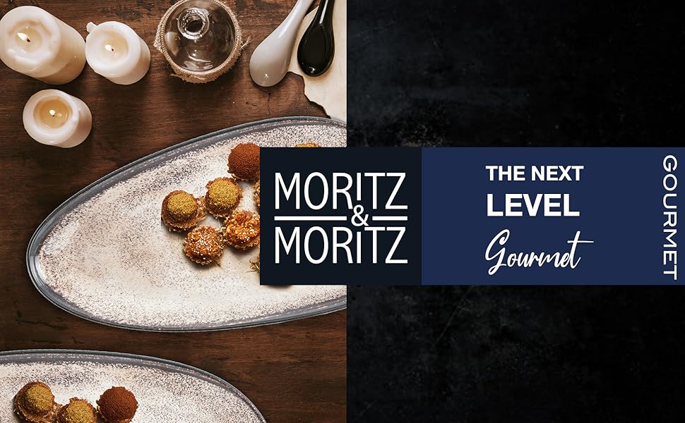 Набір сервірувальних тарілок Moritz & Moritz VIDA Бежевий (2 шт.) - великі тарілки з якісного порцеляну, сучасний дизайн, придатні для миття в посудомийній машині та використання в мікрохвильовці. Ідеально підходять для салатів, м'яса на грилі, закусок та іншого.