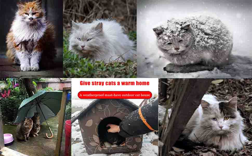 Кіт-будинок Outdoor, Будиночок для котів на вулицю, Зимові будинки для котів на вулицю, Водонепроникний, Будиночок для цуценят на вулицю, Знімний прозорий завіс (L, Сірий-2) Сірий-2 L