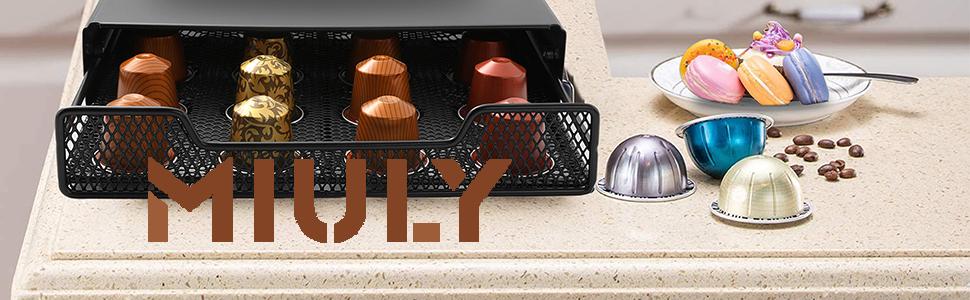 Організатор для капсул Dolce Gusto та Nespresso, ящик на 20 капсул, чорний