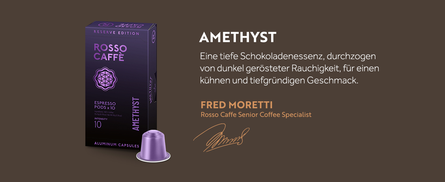 Капсули кави ROSSO CAFFÈ Nespresso Reserve Edition, 80 шт. (8 сортів преміум еспресо), сумісні з Nespresso, Made in Italy