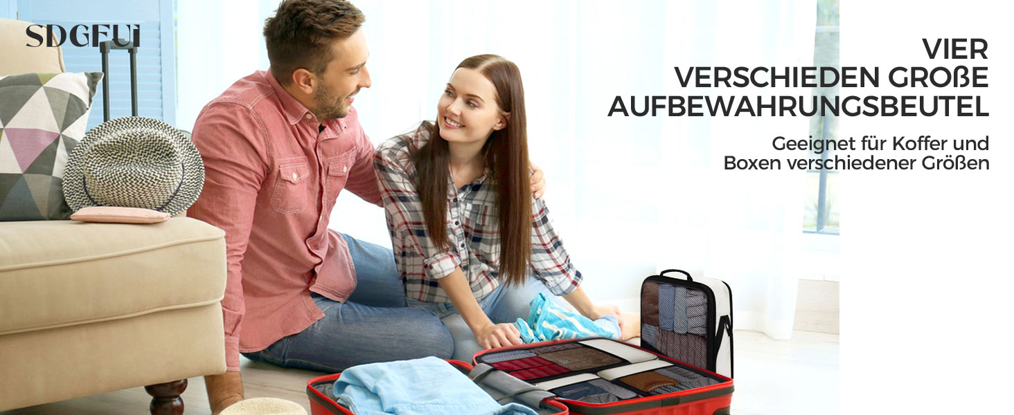 Набір кубиків для пакування багажу BAGLHER - органайзери для подорожей, водонепроникні, бежеві