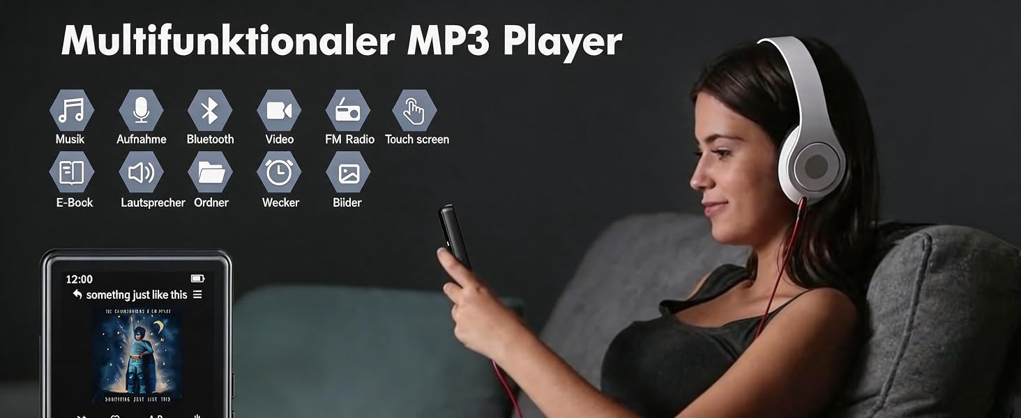 Дитячий MP3-плеєр з Bluetooth 5.3 та динаміком, 2.8