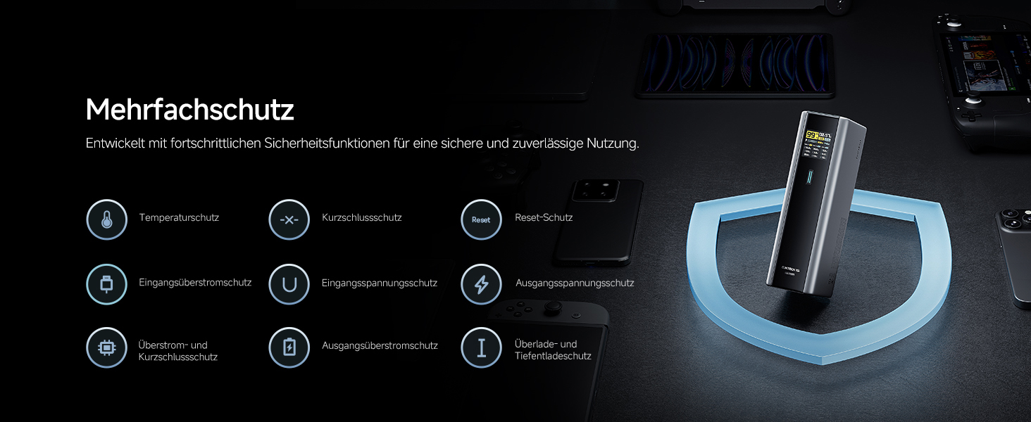 Power Bank CUKTECH 15 Ultra 20000mAh 165W з PD 3.1 та цифровим дисплеєм. Сумісний з iPhone, MacBook Pro, Samsung та іншими пристроями.