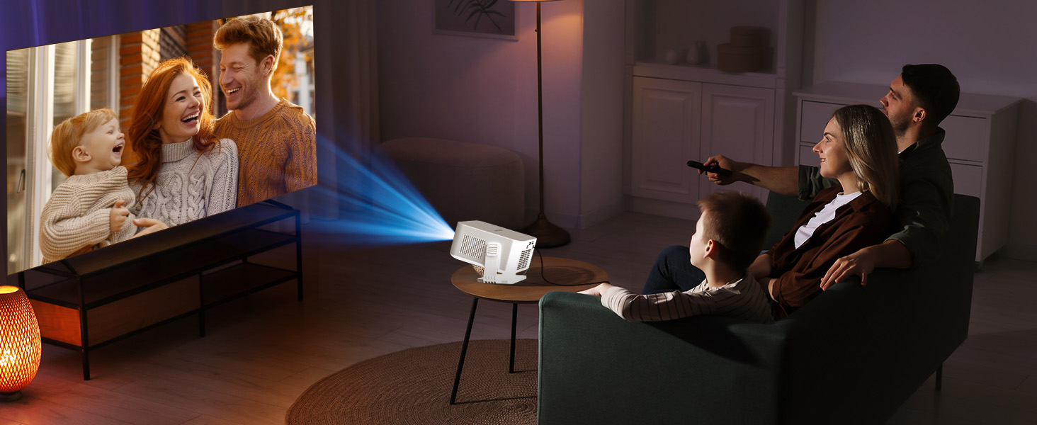 Magcubic HY300max Міні проєктор 4K/8K з Android 14, WiFi 6, Bluetooth 5.4, автофокусом та корекцією трапеції для домашнього кінотеатру (білий)