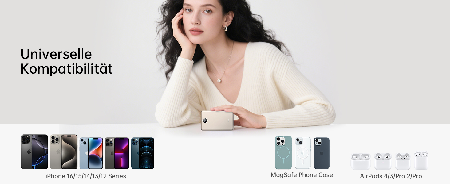 iWALK Powerbank MagSafe 5000mAh з LED-дисплеєм: компактний зарядний акумулятор для iPhone 17/16/15/14/13/12