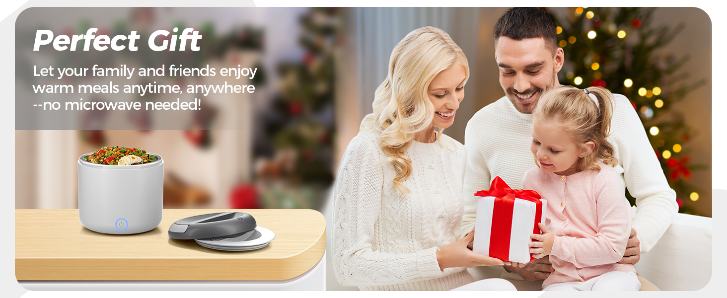 Електрична ланчбокс 80W для дорослих з термосумкою, нержавіюча сталь, виделка та ложка, 2 контейнери по 1.5л, 3-в-1, 12/24/110~230V, витокозахист, ланчбокс для авто, вантажівки, офісу (сірий, 1.2л, євро-штекер)