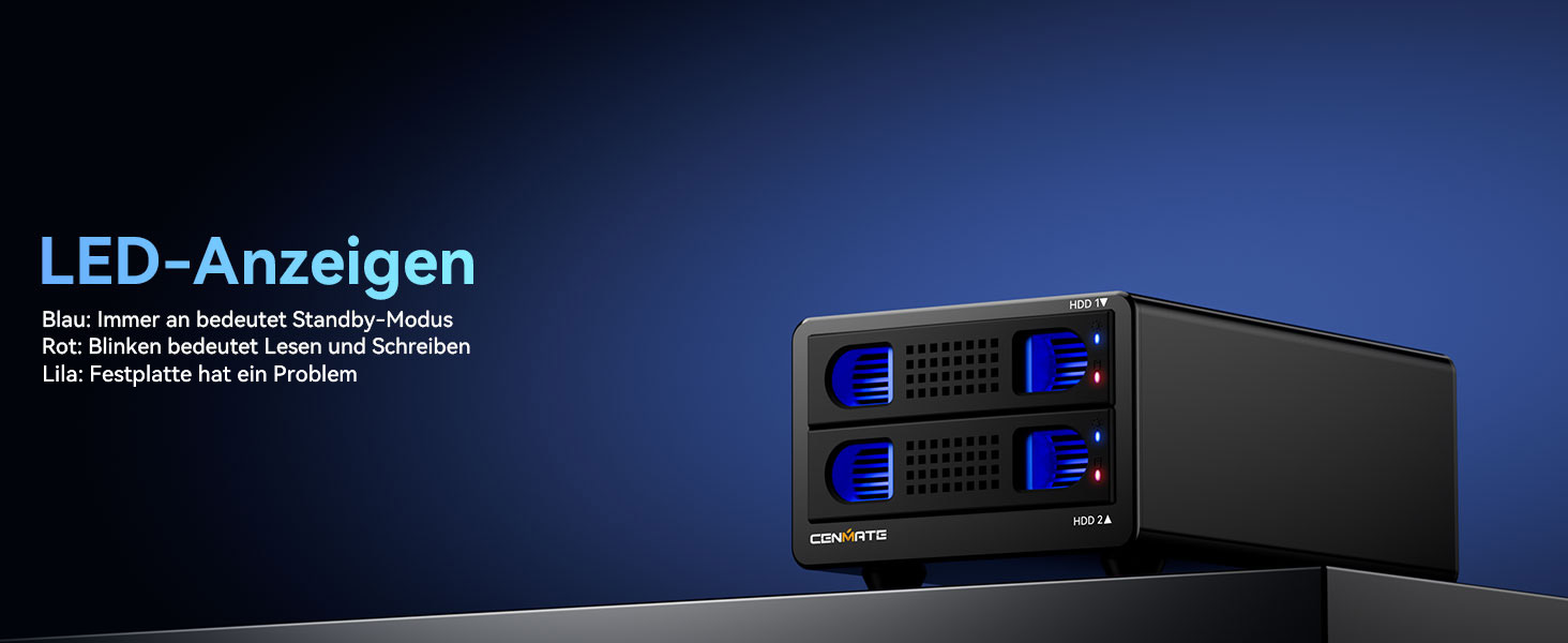 Зовнішній RAID корпус для 2 HDD/SSD дисків 2.5/3.5