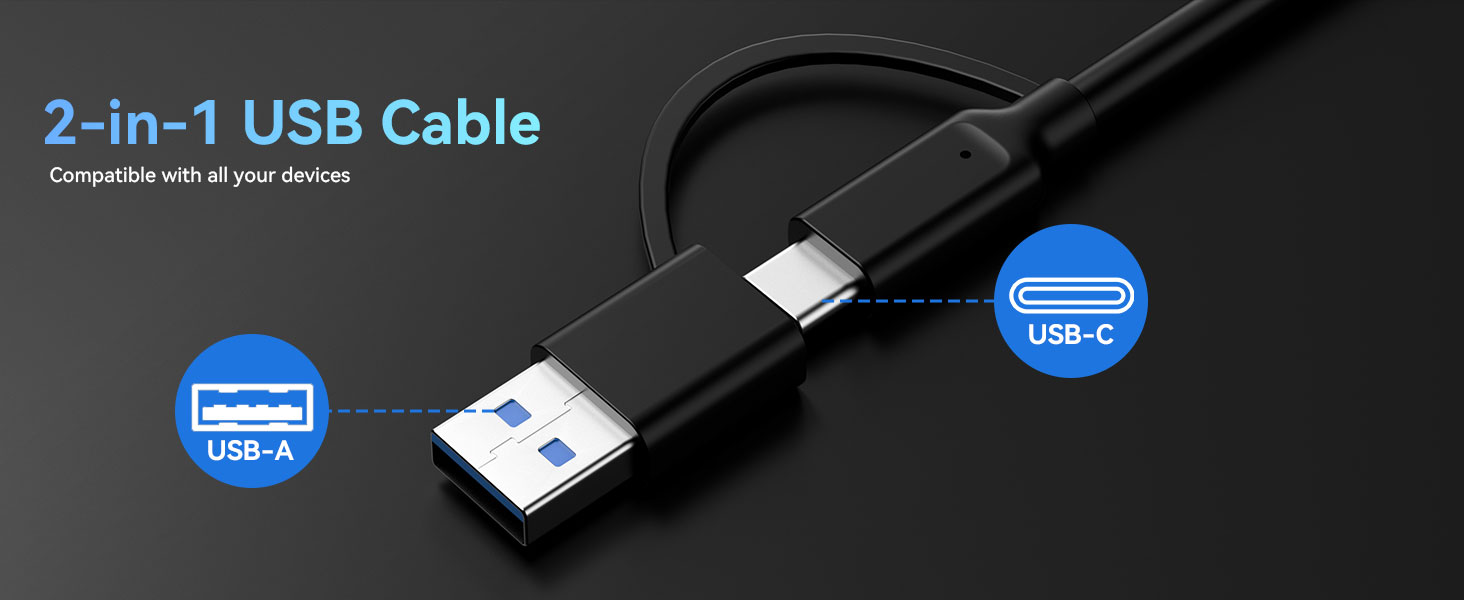 Корпус для жорстких дисків CENMATE з 6 відсіками (2.5'/3.5') з USB 3.0, DAS, без інструментів