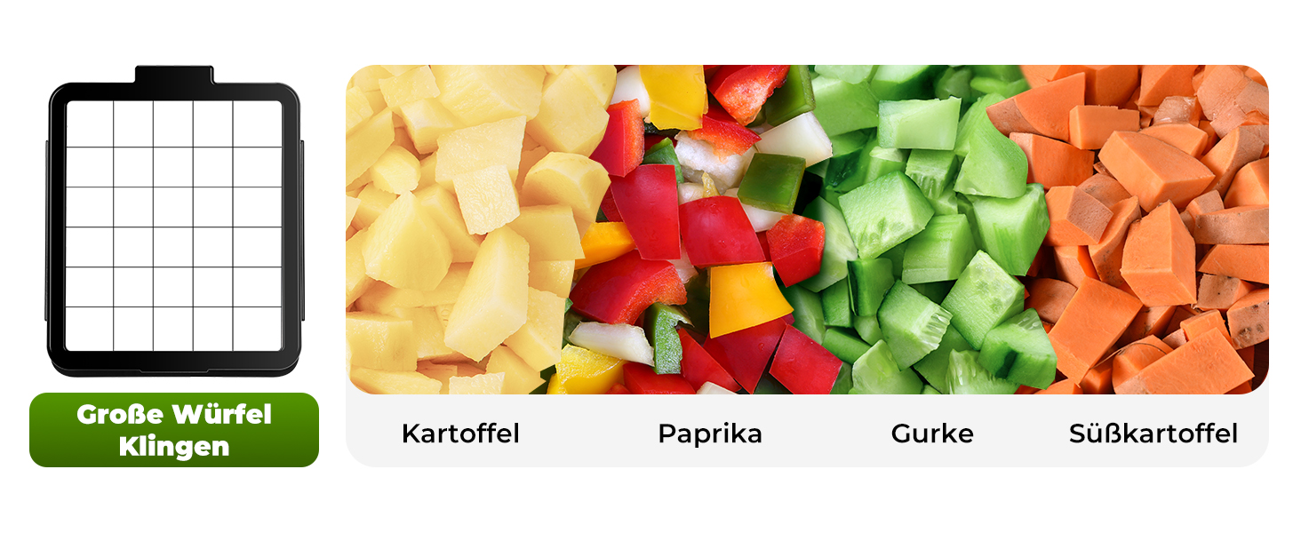 Набір для нарізки овочів 2-в-1: спіралі, кубики, слайси. Нарізник для овочів, фруктів, зелені. Змінні леза для моркви, картоплі, огірка.