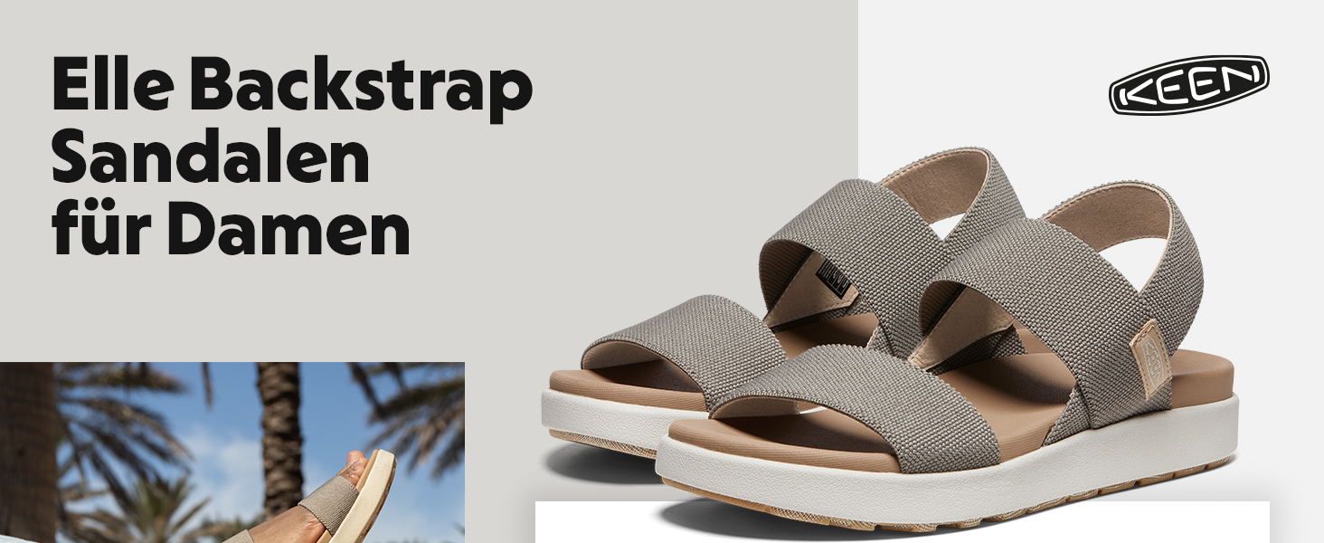 Сандалі Keen Elle Backstrap жіночі чорні, 39 EU - оригінальні босоніжки для активного відпочинку