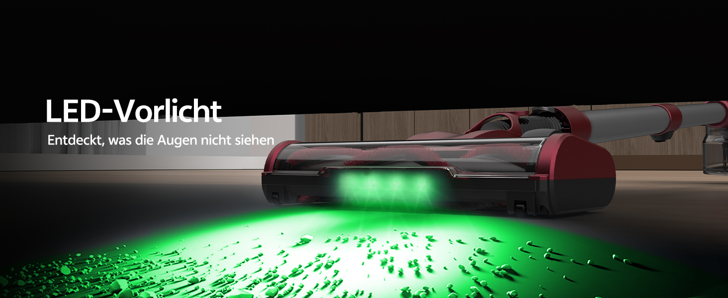 Vexilar Бездротовий пилосос 600W, 60kPa, 6-в-1 з LED, анти-алергенний, для дому та тварин, 7м кабель, легкий