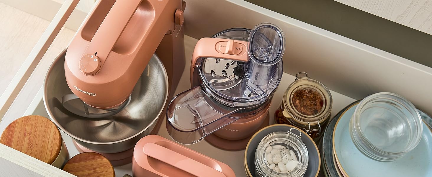 Кухонна машина KENWOOD kMix KMX750BK, компактний планетарний міксер, корал