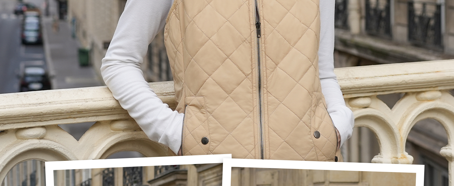 Жіноча степкова жилетка Steppweste S F12# Khaki: тепла, легка, для осені/зими