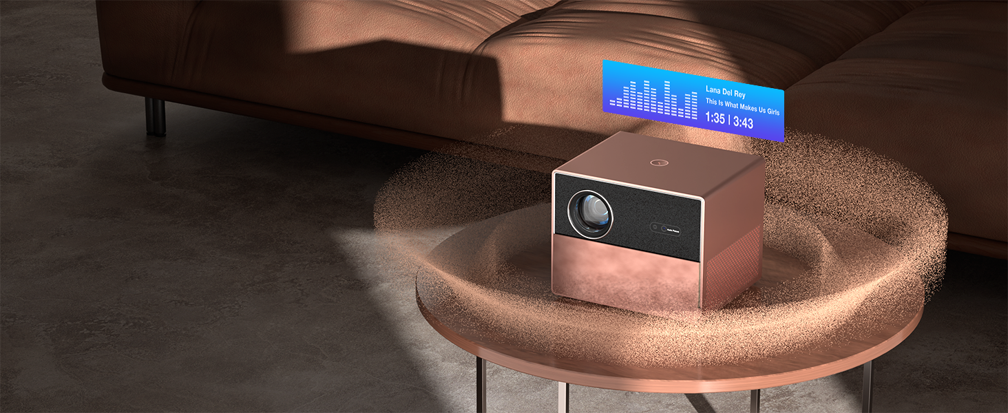 Проектор VOPLLS Mini Beamer 4K 1080P Full HD з автофокусом, корекцією трапеції, WiFi6, Bluetooth, 23000L/29000L для дому та мобільного використання