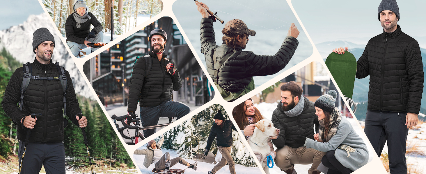 Чоловіча легка утеплена куртка-пуховик Outdoor Ventures, компактна стібана куртка, темно-синя (Navy Blau)