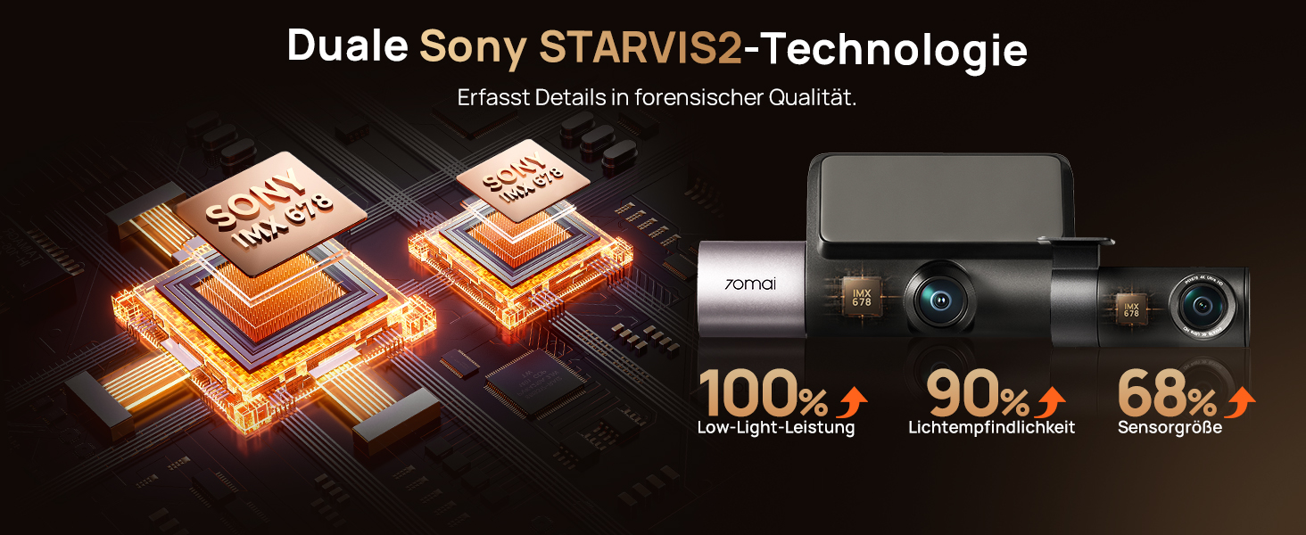 3-канальний автомобільний відеореєстратор 70mai T800E 4K (Передня, Задня, Салонна камери), HDR, ІЧ нічний режим, 24ГД нагляд, GPS, WiFi 6, Суперконденсатор, 64GB SD карта