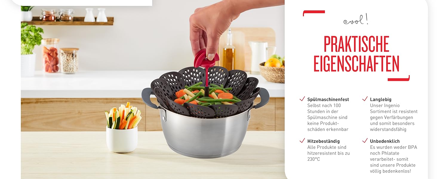 Tefal Ingenio K20707 Універсальна тертка для овочів та фруктів, чорний/червоний/нержавіюча сталь, для посудомийної машини