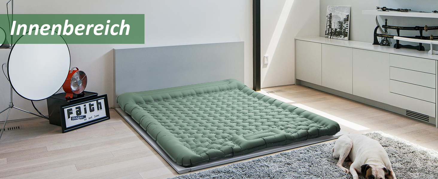 Каремат самонадувний Camping 2025, 12 см, з підголівником 16 см та помпою - для туризму, пляжу, кемпінгу. Ультралегкий, міцний