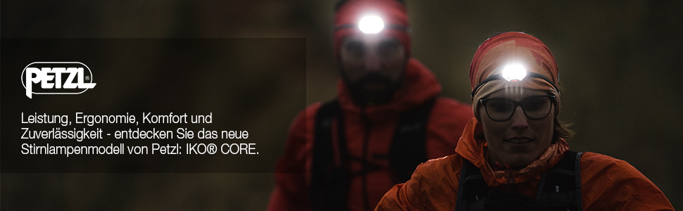 Налобний ліхтар PETZL IKO CORE, чорний, унісекс, універсальний розмір