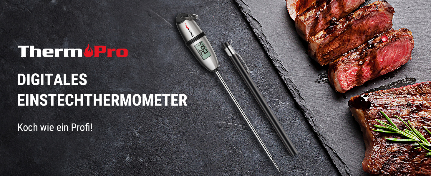 Цифровий термометр для м'яса ThermoPro: термометр для кухні, гриля та приготування їжі (2 шт.)