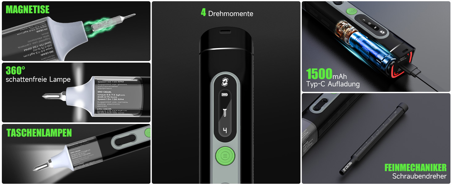 Електрична викрутка 36 в 1, міні-набір, акумуляторна викрутка з бітами H4, H6.3, 4 моменти, 1500mAh, інструмент для ремонту телефонів, окулярів, годинників, ноутбуків GS-Y08