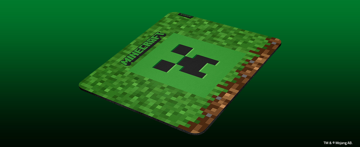 Ігровий килимок для миші Razer Gigantus V2 Minecraft, текстурований мікротканинний килимок з протиковзаючим гумовим основанням, 450 x 400 x 3 мм, чорний