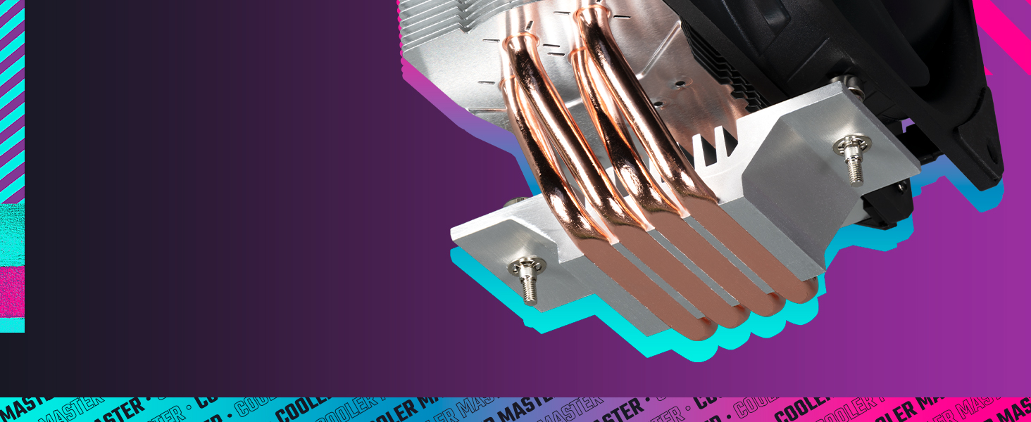 Кулер CPU Cooler Master Hyper 212 EVO V2 з підтримкою LGA1700, 4 теплові трубки, RGB-вентилятор SF120R, підтримка Push-Pull