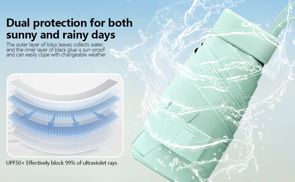 Компактний дощовий парасолька, захист від УФ-променів, вітростійкий, з капсульною ручкою, портативний, для чоловіків та жінок, бежевий