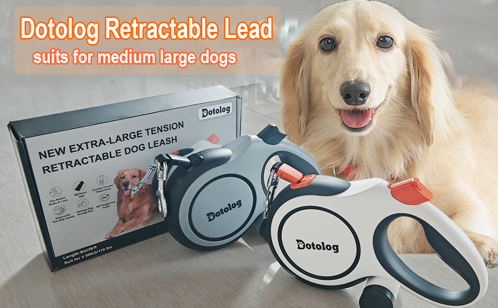 Рулетка для собак 8м, висувна повідка для собак середніх та великих порід до 50 кг, повідка-рулетка, подарунок для собаки (сірий/чорний, 8 м)