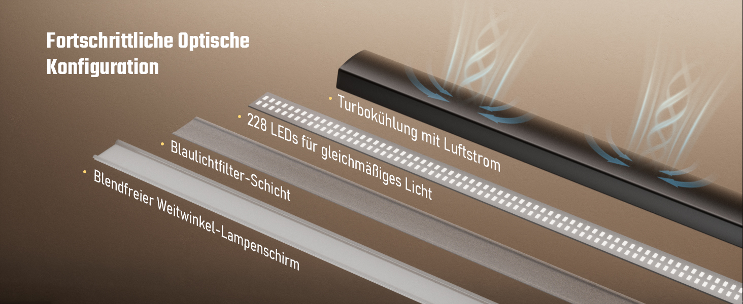 LED лампа для столу Jeebel 24W з двома головками, диммування, 1800LM, 80см, пульт ДК, 10 кольорів, 10 рівнів яскравості, для офісу