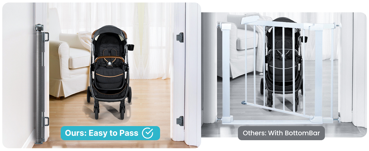 Зсувна захисна сітка для дитячих воріт та домашніх тварин, 55 см, 83 см, біла